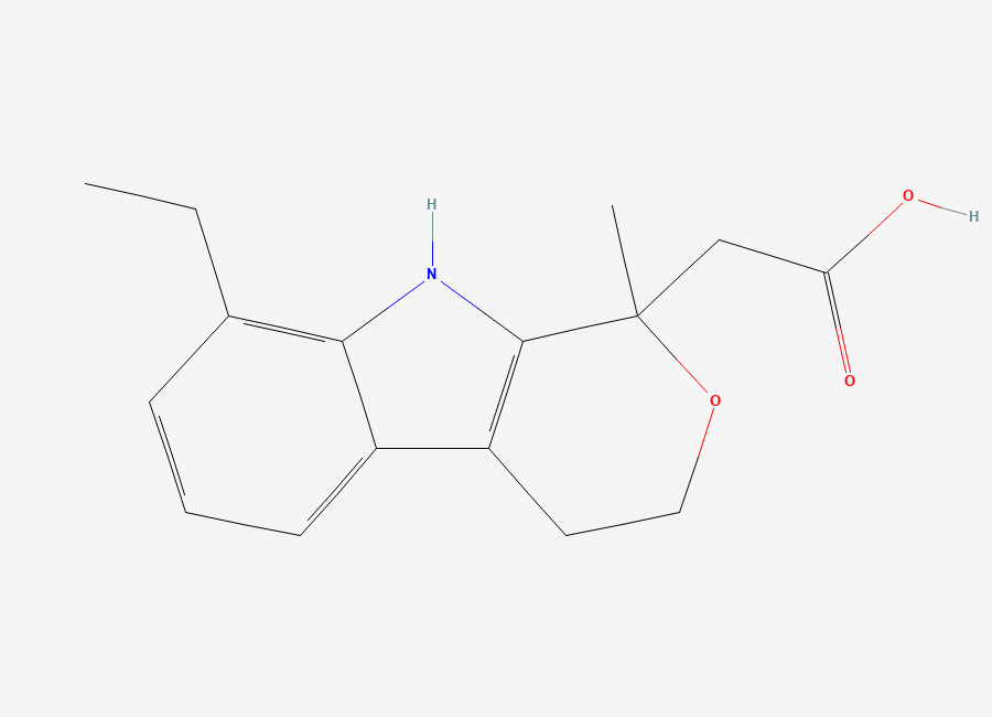 Two-dimensional chemical structure of Desethyl methyl etodolac