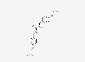 Two-dimensional chemical structure of 1,3-Bis(4-isobutoxybenzyl)urea, CAS 955997-87-2