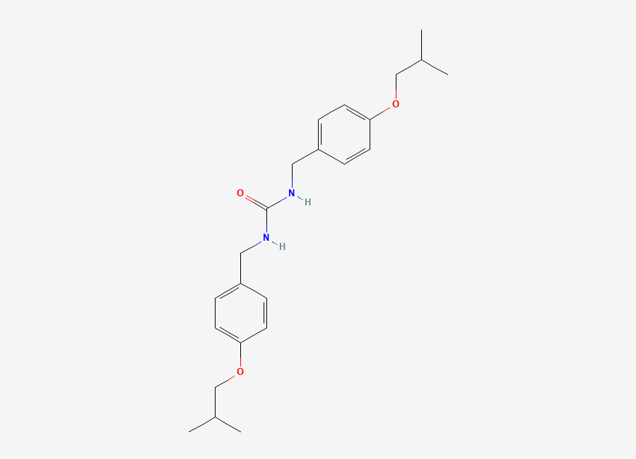 Two-dimensional chemical structure of 1,3-Bis(4-isobutoxybenzyl)urea, CAS 955997-87-2