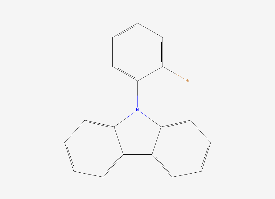 Two-dimensional chemical structure of 9-(2-Bromophenyl)-9H-carbazole