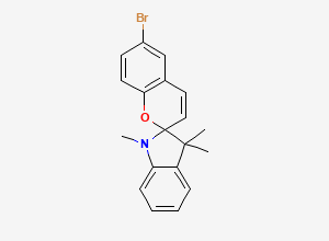 Two-dimensional chemical structure of 1,3,3-Trimethylindolino-6'-bromobenzopyrylospiran