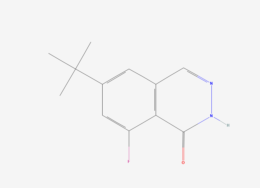 Two-dimensional chemical structure of 6-(tert-Butyl)-8-fluorophthalazin-1(2H)-one