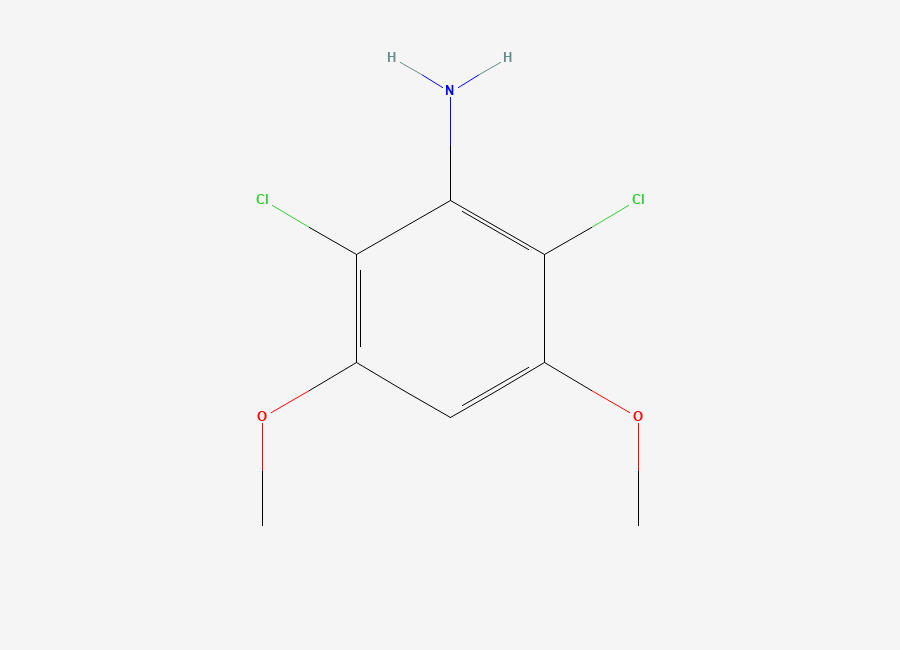 Two-dimensional chemical structure of 2,6-Dichloro-3,5-dimethoxyaniline