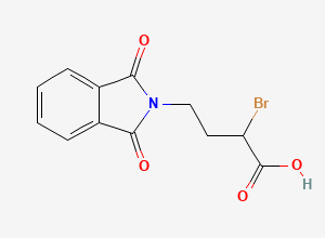 Two-dimensional chemical structure of 2-Bromo-4-(1,3-dioxoisoindolin-2-yl)butanoic acid