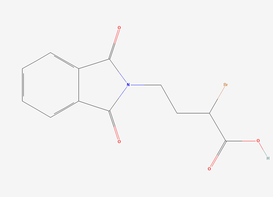 Two-dimensional chemical structure of 2-Bromo-4-(1,3-dioxoisoindolin-2-yl)butanoic acid
