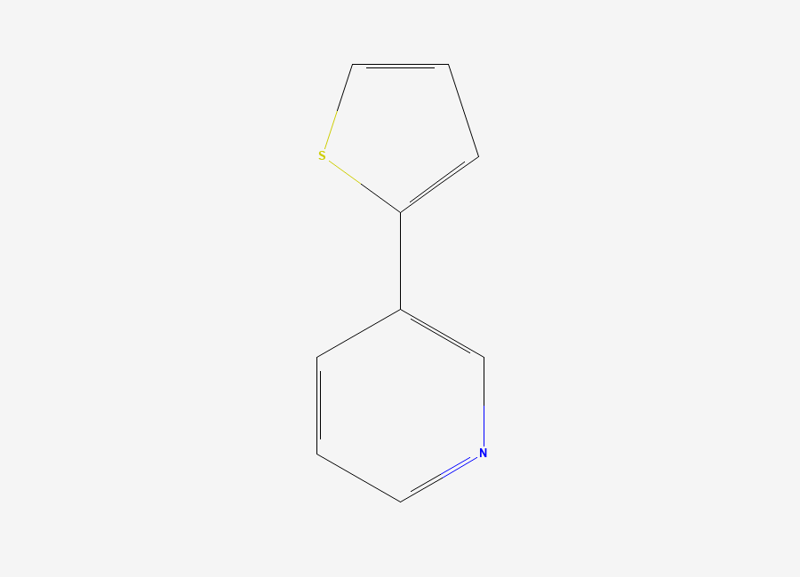 Two-dimensional chemical structure of 3-(2-Thienyl)pyridine