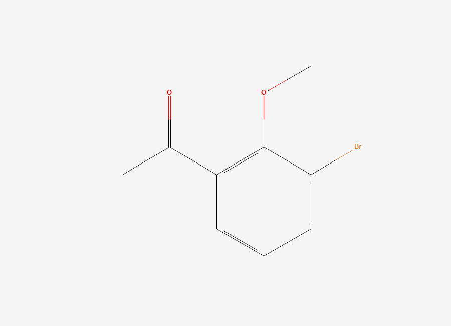 Two-dimensional chemical structure of 3'-Bromo-2'-methoxyacetophenone