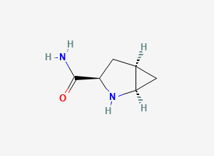 Two-dimensional chemical structure of (1R,3R,5R)-2-Azabicyclo[3.1.0]hexane-3-carboxamide