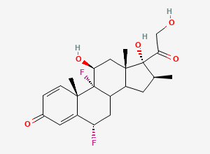 Two-dimensional chemical structure of Fluticasone Propionate Impurity 8