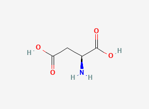 Two-dimensional chemical structure of L-Aspartic Acid, CAS 56-84-8