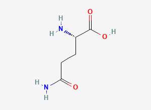 Two-dimensional chemical structure of Glutamine (1294808), CAS 56-85-9