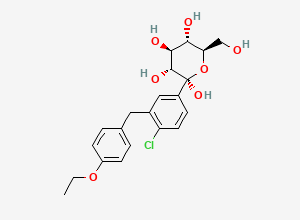Two-dimensional chemical structure of Dapagliflozin Hydroxy, CAS 960404-86-8