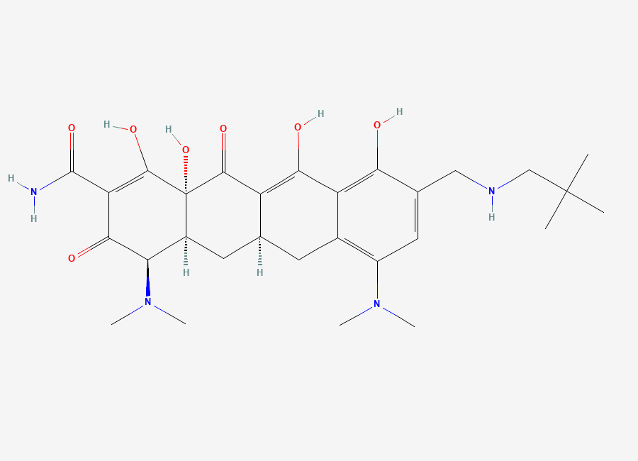 Two-dimensional chemical structure of (4R)-Omadacycline