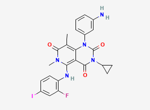 Two-dimensional chemical structure of Trametinib, desacetyl, CAS 871701-87-0