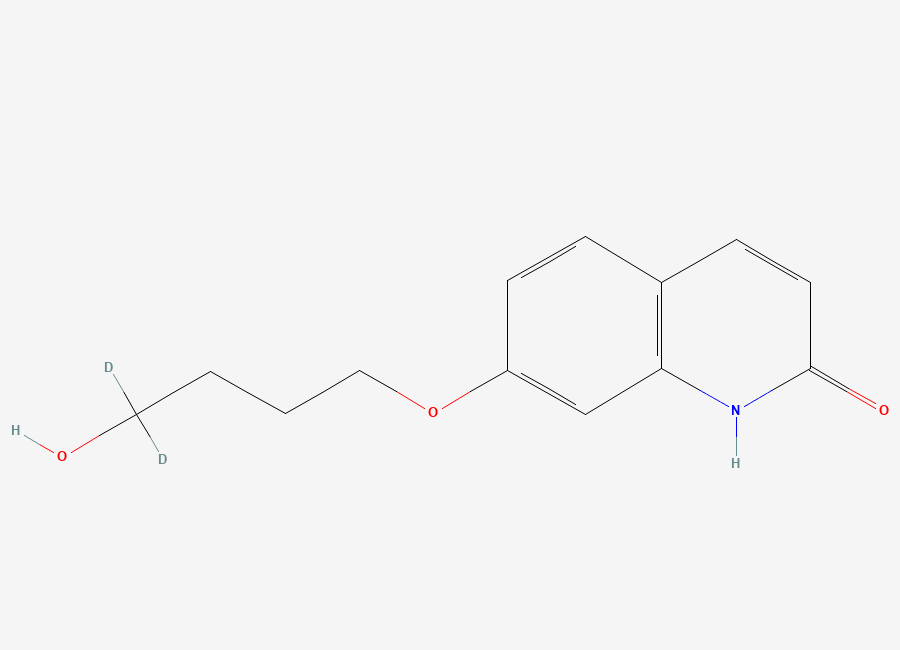 Two-dimensional chemical structure of 7-(4,4-dideuterio-4-hydroxybutoxy)-1H-quinolin-2-one
