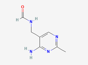 Two-dimensional chemical structure of N-((4-Amino-2-methyl-5-pyrimidinyl)methyl)formamide, CAS 1886-34-6