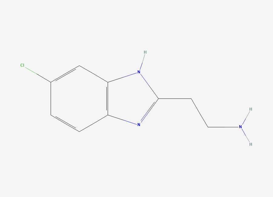 Two-dimensional chemical structure of 2-(5-Chloro-1H-benzimidazol-2-yl)ethanamine