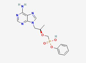 Two-dimensional chemical structure of Tenofovir Phenyl PMPA, CAS 379270-35-6