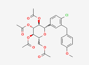 Two-dimensional chemical structure of Empagliflozin Methoxy Impurity, CAS 872980-38-6