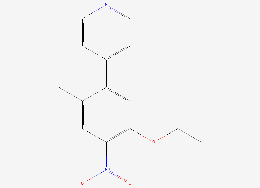 Two-dimensional chemical structure of 5-Methyl-2-isopropyloxy-4-(pyridine-4-YL)-nitrobenzene