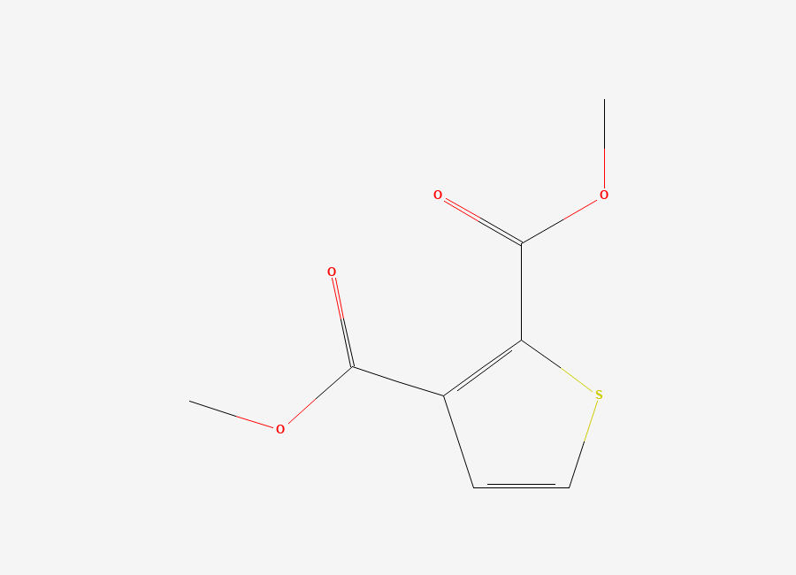 Two-dimensional chemical structure of Dimethyl thiophene-2,3-dicarboxylate