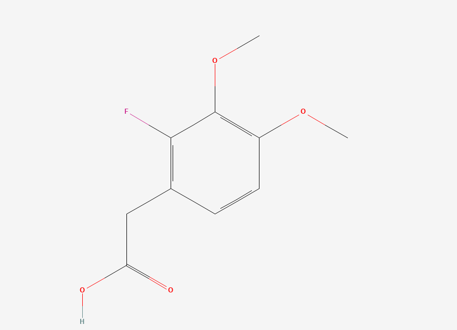 Two-dimensional chemical structure of 2-(2-Fluoro-3,4-dimethoxyphenyl)acetic acid