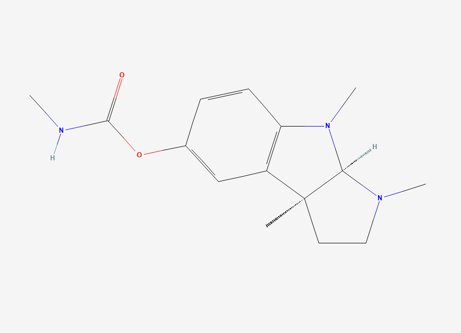 Two-dimensional chemical structure of Physostigmine, CAS 57-47-6