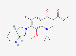 Two-dimensional chemical structure of Moxifloxacin EP Impurity H / Moxifloxacin Methyl Ester, CAS 721970-35-0