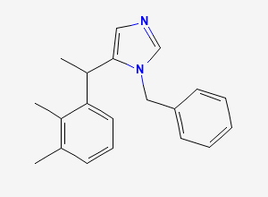 Two-dimensional chemical structure of 1H-Imidazole, 5-(1-(2,3-dimethylphenyl)ethyl)-1-(phenylmethyl), CAS 2250242-52-3