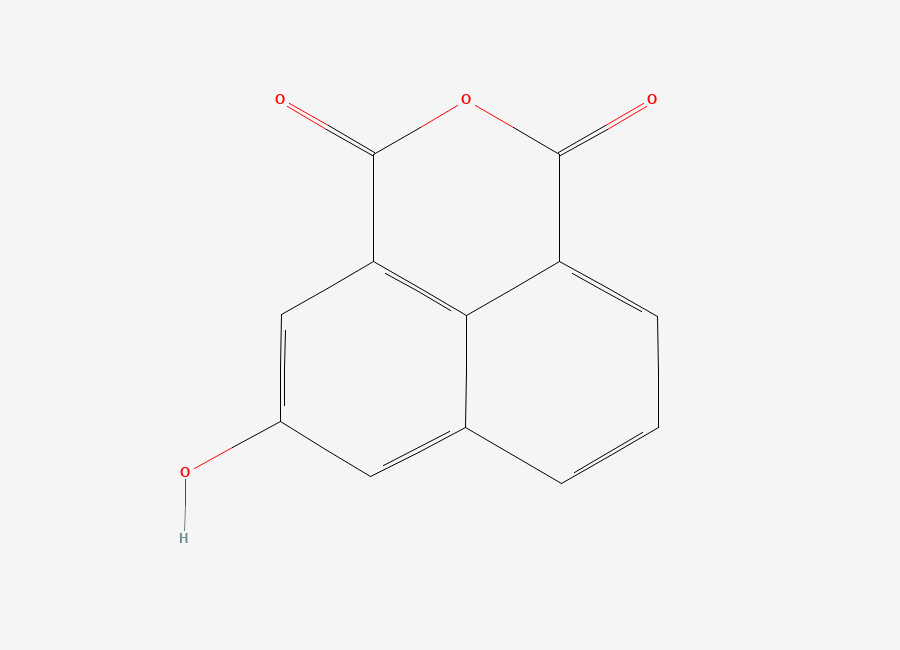 Two-dimensional chemical structure of 3-Hydroxy-1,8-naphthalic anhydride