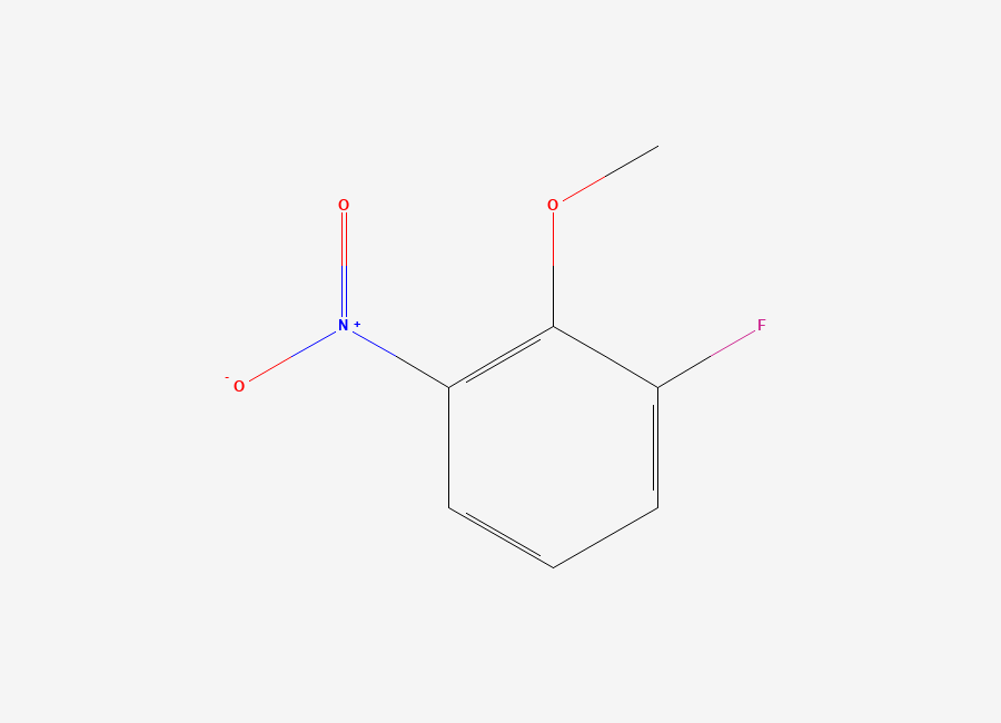Two-dimensional chemical structure of 2-Fluoro-6-nitroanisole