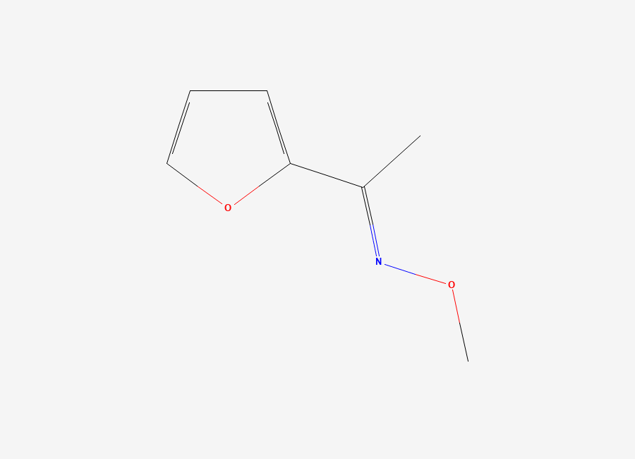 Two-dimensional chemical structure of (E)-1-(furan-2-yl)-N-methoxyethanimine