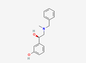 Two-dimensional chemical structure of Phenylephrine EP Impurity D / Phenylephrine Related Compound D / Benzylphenylephrine (R)-Isomer, CAS 1367567-95-0
