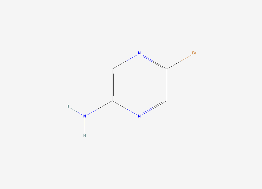 Two-dimensional chemical structure of 2-Amino-5-bromopyrazine