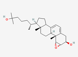 Two-dimensional chemical structure of (2R,3R,5S,6R,15R,16R)-15-[(2R)-6-hydroxy-6-methylheptan-2-yl]-2,16-dimethyl-4-oxapentacyclo[9.7.0.02,8.03,5.012,16]octadeca-8,10-dien-6-ol