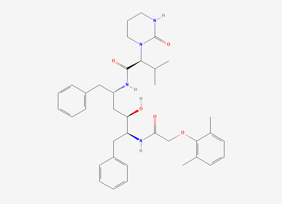 Two-dimensional chemical structure of (2S,4R,5S)-Lopinavir