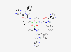 Two-dimensional chemical structure of Bortezomib boronic anhydride, CAS 390800-88-1