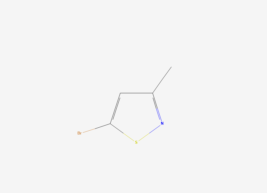 Two-dimensional chemical structure of 5-Bromo-3-methylisothiazole