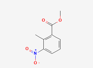Two-dimensional chemical structure of Methyl 2-Methyl-3-nitrobenzoate, CAS 59382-59-1