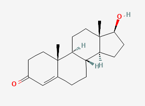 Two-dimensional chemical structure of Testosterone, CAS 58-22-0