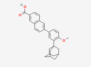 Two-dimensional chemical structure of Adapalene, CAS 106685-40-9