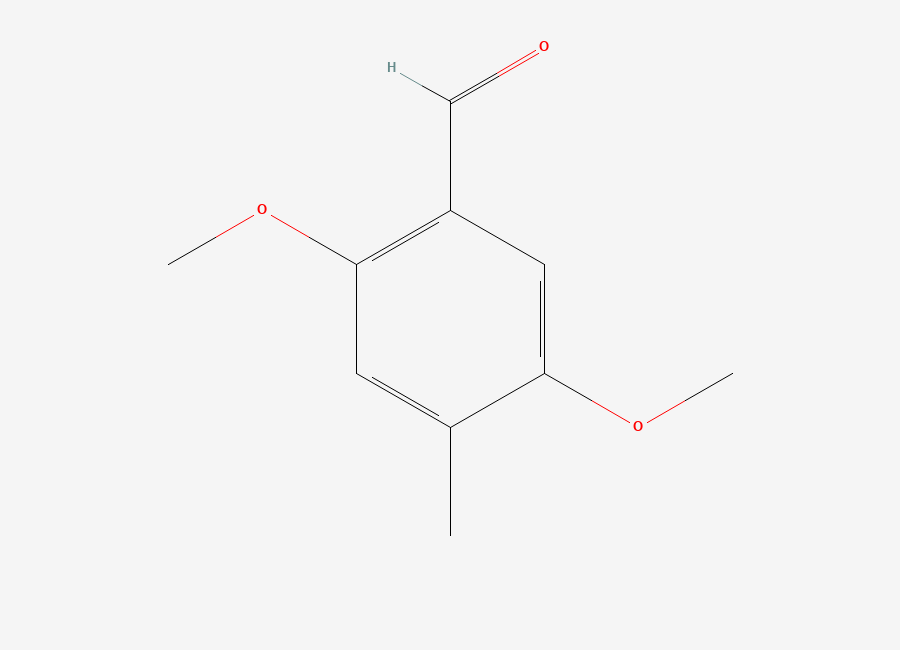 Two-dimensional chemical structure of 2,5-Dimethoxy-4-methylbenzaldehyde