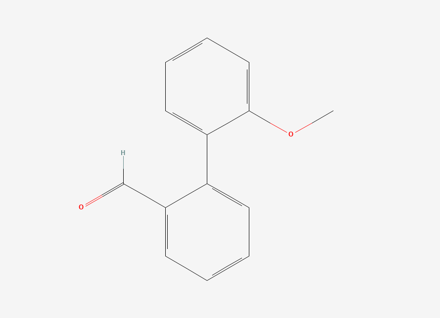 Two-dimensional chemical structure of 2'-Methoxy-biphenyl-2-carbaldehyde