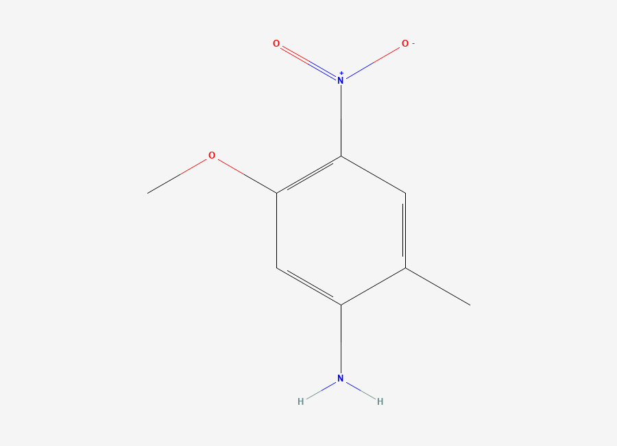 Two-dimensional chemical structure of 5-Methoxy-2-methyl-4-nitroaniline