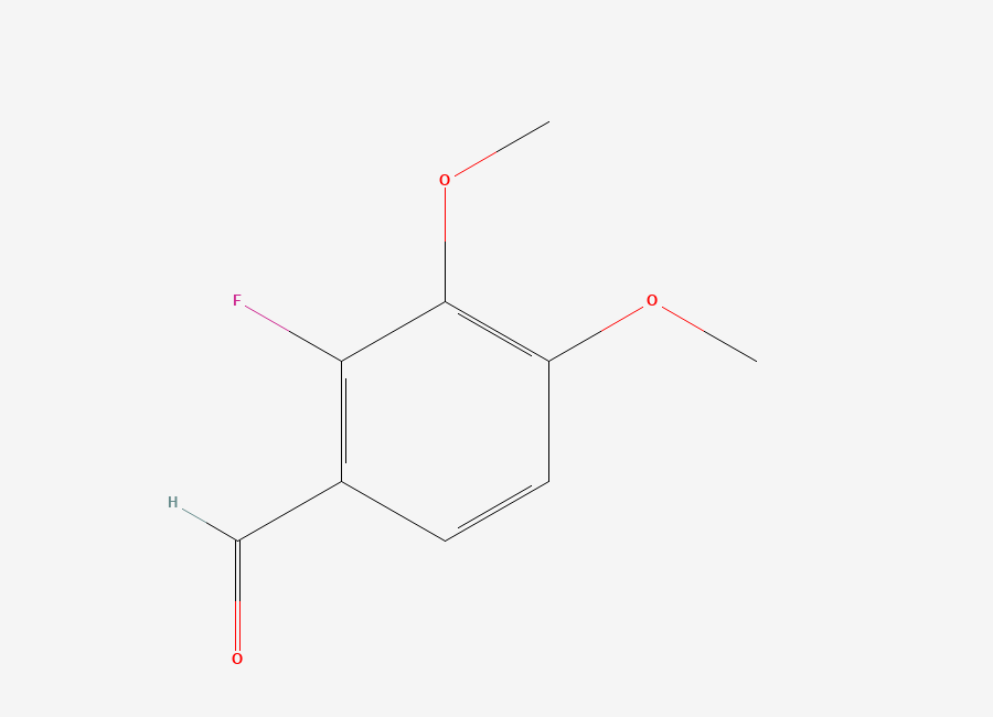 Two-dimensional chemical structure of 2-Fluoro-3,4-dimethoxybenzaldehyde