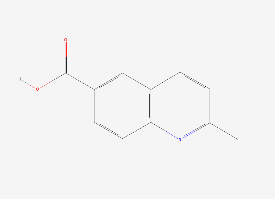 Two-dimensional chemical structure of 2-Methylquinoline-6-carboxylic acid
