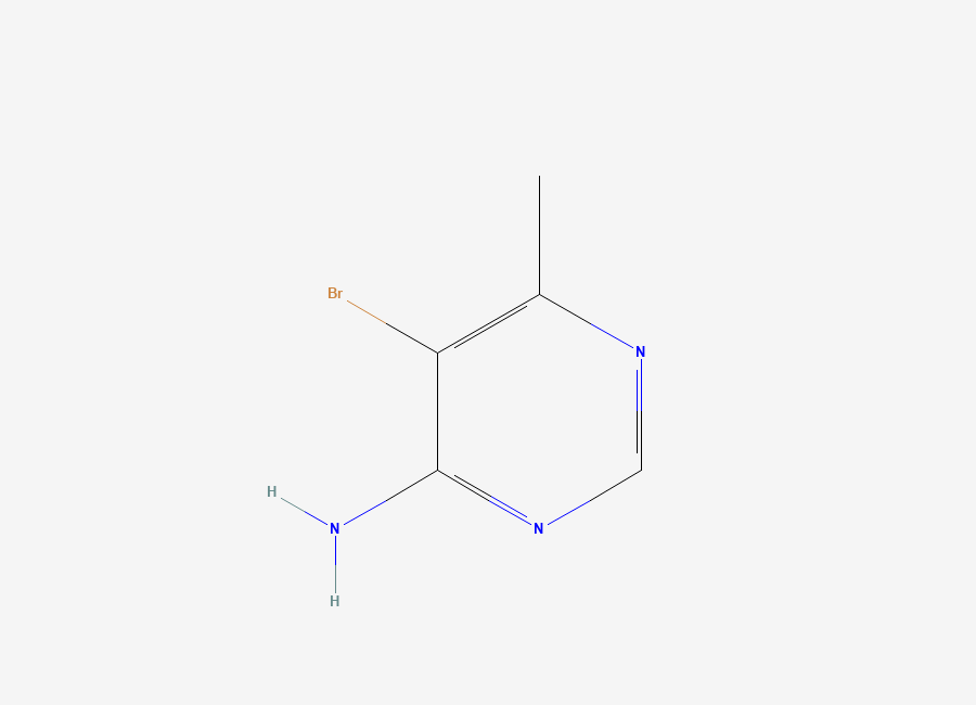 Two-dimensional chemical structure of 5-Bromo-6-methylpyrimidin-4-amine