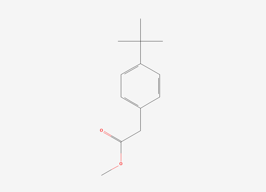 Two-dimensional chemical structure of Methyl p-tert-butylphenylacetate
