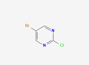 Two-dimensional chemical structure of 5-Bromo-2-chloropyrimidine, CAS 32779-36-5