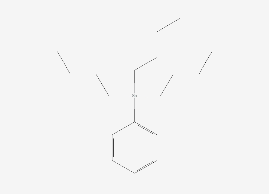Two-dimensional chemical structure of Tributylphenyltin
